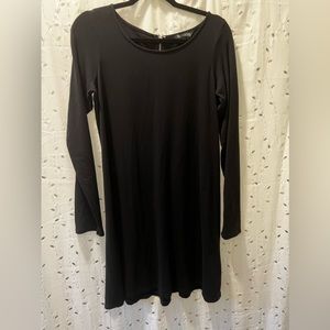 Express Long Sleeve Shift Dress in Black Size L
